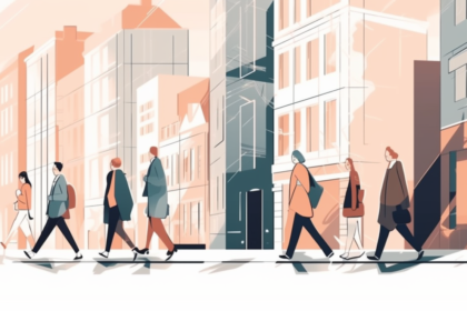 People walking in the street (c) Nos Alpes IA